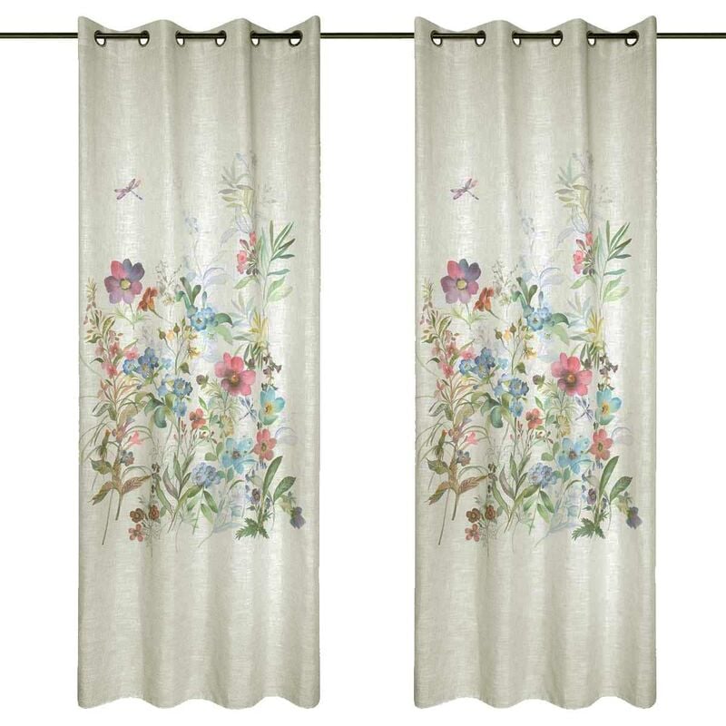 Un panneau de rideau à œillets Magnolia 260 x 140 cm