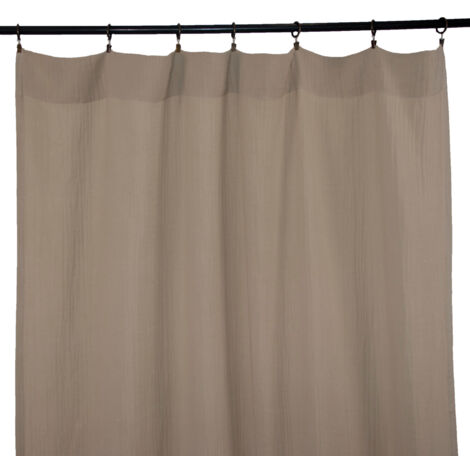 Rideau gaze de coton ajustable Naturel 140x250 cm
