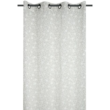 Rideau GINNY 140x260 beige à fleurs