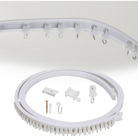 Rideau Glide Rail Track droites ou pliable souple baies vitrées Top Clamping 3 mètres