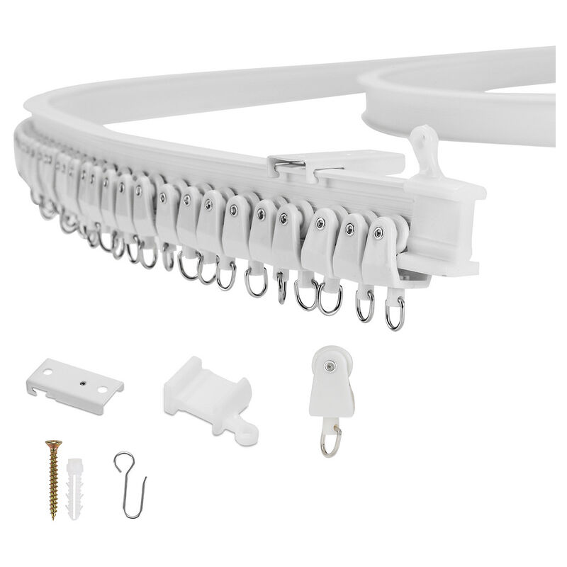 Vingo - Rideau Glide Rail Track droites ou pliable souple baies vitrées Top Clamping 5 mètres