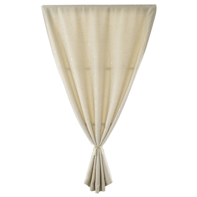 Lifcausal - rideau Home Hot Silver Stars Rideau occultant double face Velcro en tissu Décoration de la maison pour salon Chambre