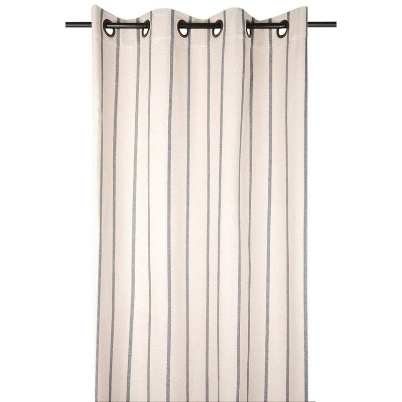 Rideau à œillets 135x260 cm St Trop anthracite coton