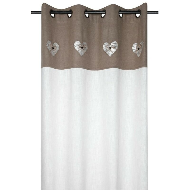Rideau à œillets 140x260 cm Meane taupe