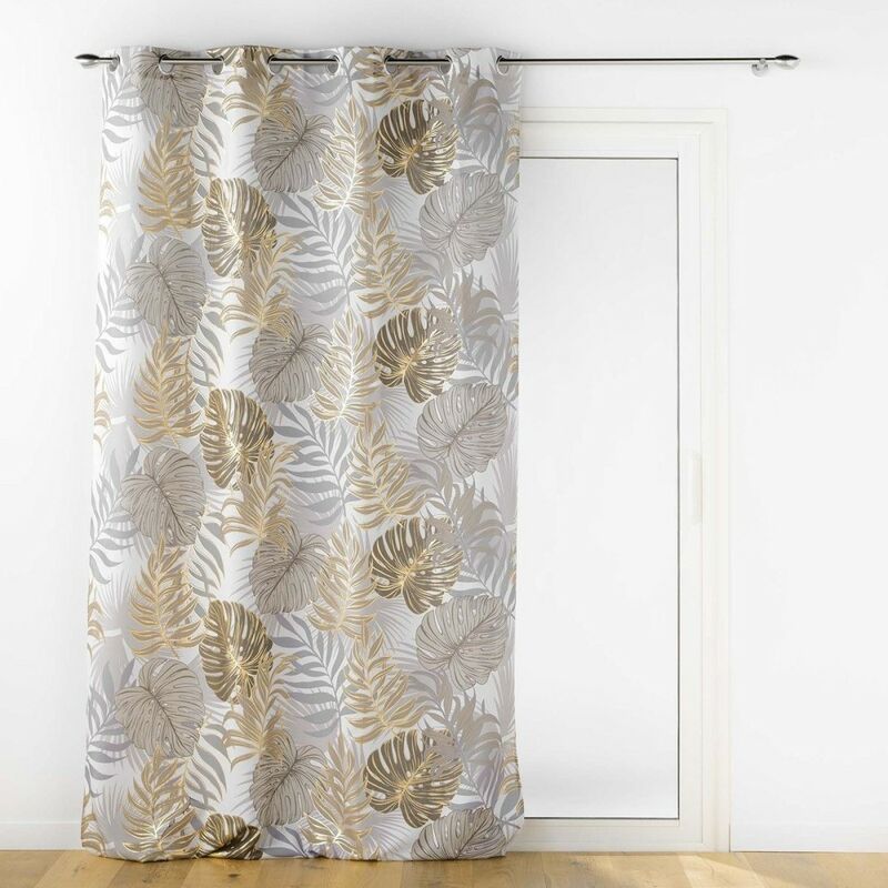 Rideau à œillets 140x260 métallisé Mogador