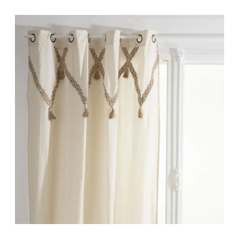 Rideau à Œillets "Carmen" 140x260cm Beige Lin