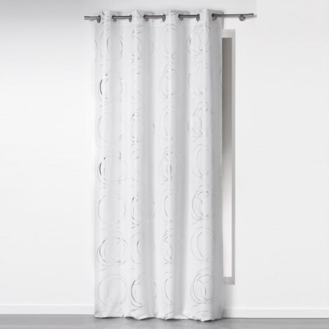 Rideau Imprimé "Bully" 140x260cm Blanc