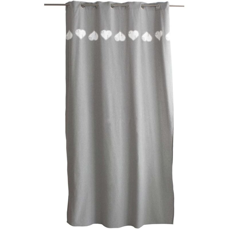 Rideau imprimé cœurs Epicéa