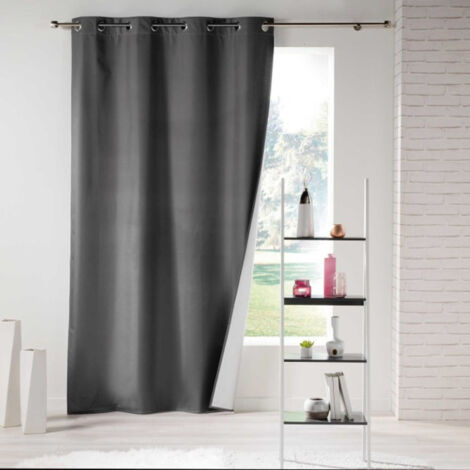 Rideau Isolant à Œillets "Icemount" 140x260cm Anthracite