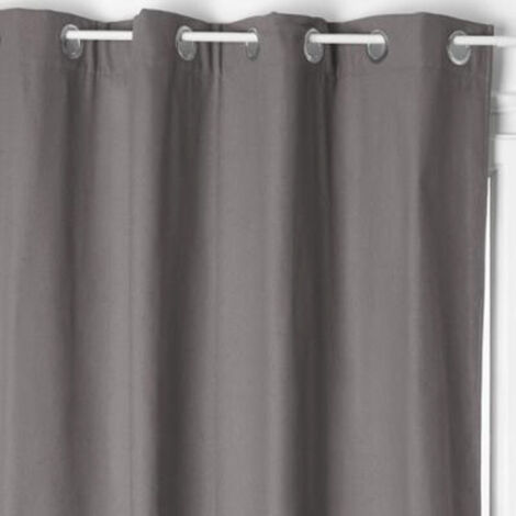 Rideau Isolant en Coton "Isa" 140x260cm Gris Foncé