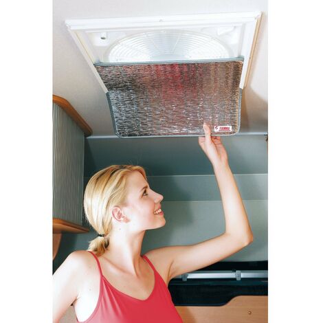 Rideau d'isolation lanterneau 40x40 cm – Épaisseur 6mm – Face aluminisée pour protection thermique – Installation facile avec coulisses – Fiamma