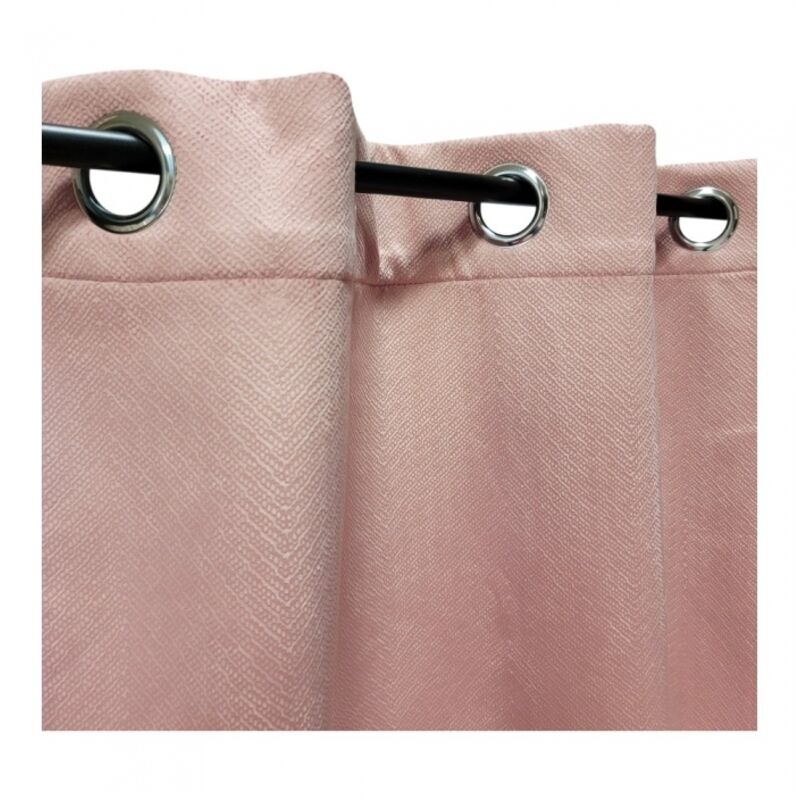 Homemaison - Rideau isolant thermique velours frappé Vieux rose 140x240 cm