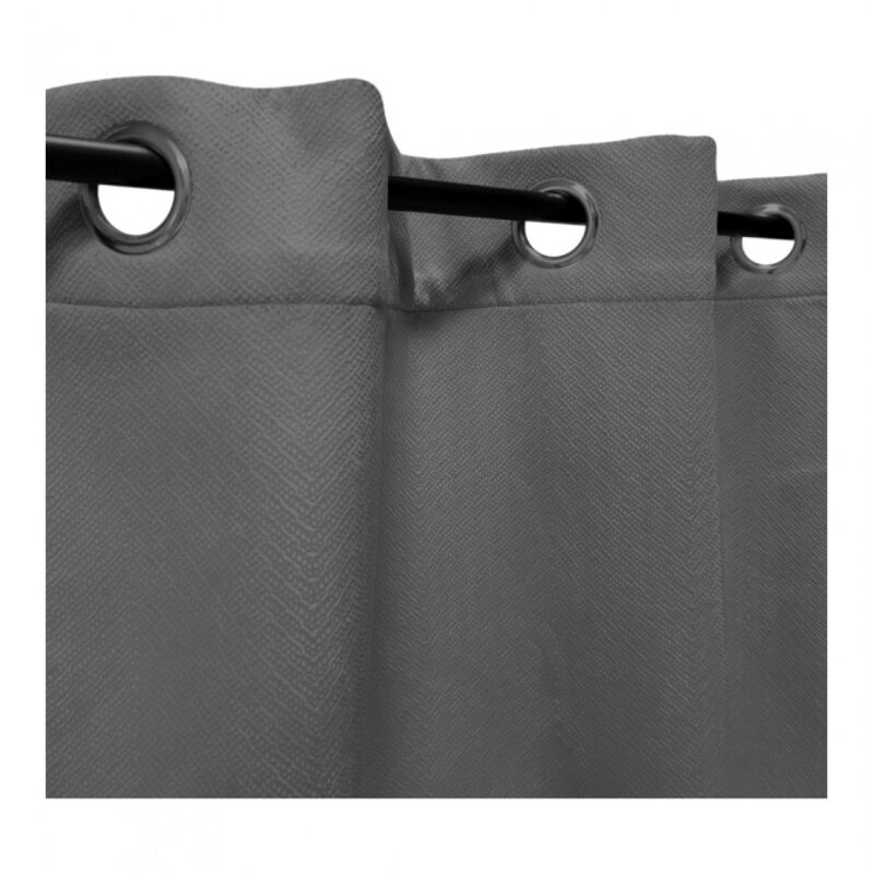 Homemaison - Rideau isolant thermique velours frappé Gris clair 140x240 cm