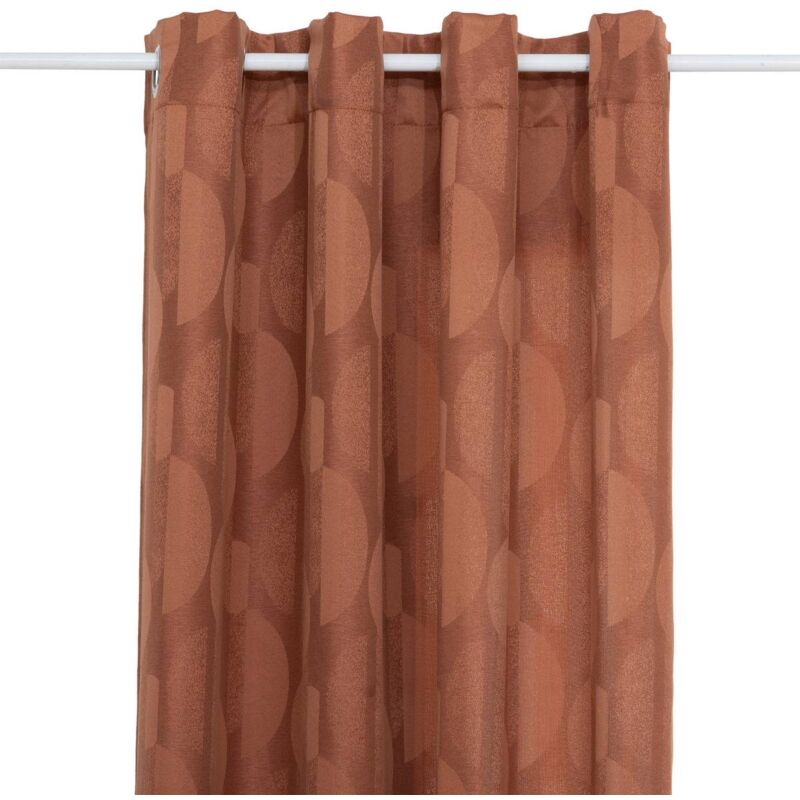 Rideau Wimbi jacquard terracotta 140x260cm Atmosphera créateur d'intérieur