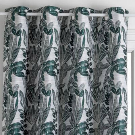 Rideau Jacquard à Œillets "Bejuco" 140x260cm Céladon