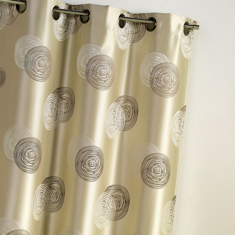 Rideau Jacquard 'Ronds Superposés' Beige 140x260 cm
