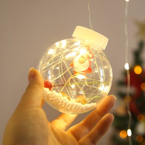 s.luce Orb Lampe décorative LED Boule en verre Ornement de Noël » Ø 20cm,  Fumée