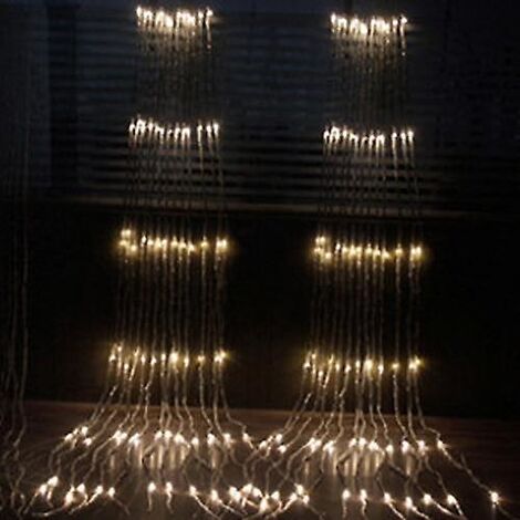 Rideau lumineux 3x3m 320 LED 8 modes d'éclairage guirlandes lumineuses pour décorations de fête de Noël intérieures et extérieures