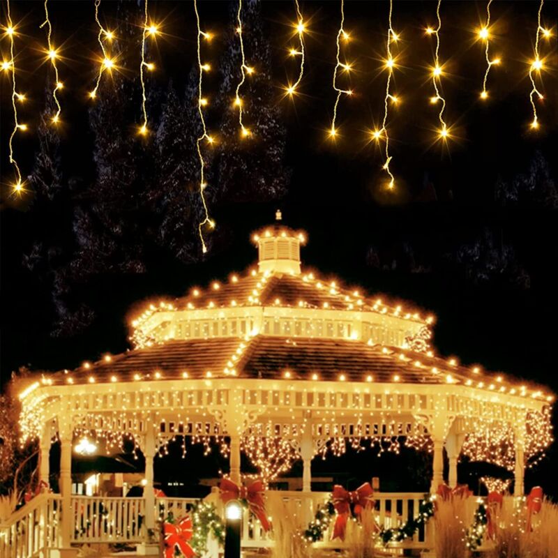 Rideau Lumineux 480 LED 19m Guirlande Extérieur Fenetre Étanche 8 Modes, Lumières de Noël Décoration pour Mariage Balcon Terrasse Intérieur Fête Rideau Lumineux 480 LED 19m Guirlande Extérieur Fenetre Étanche 8 Modes, Lumières de Noël Décoration pour Mariage Balcon Terrasse Intérieur Fête