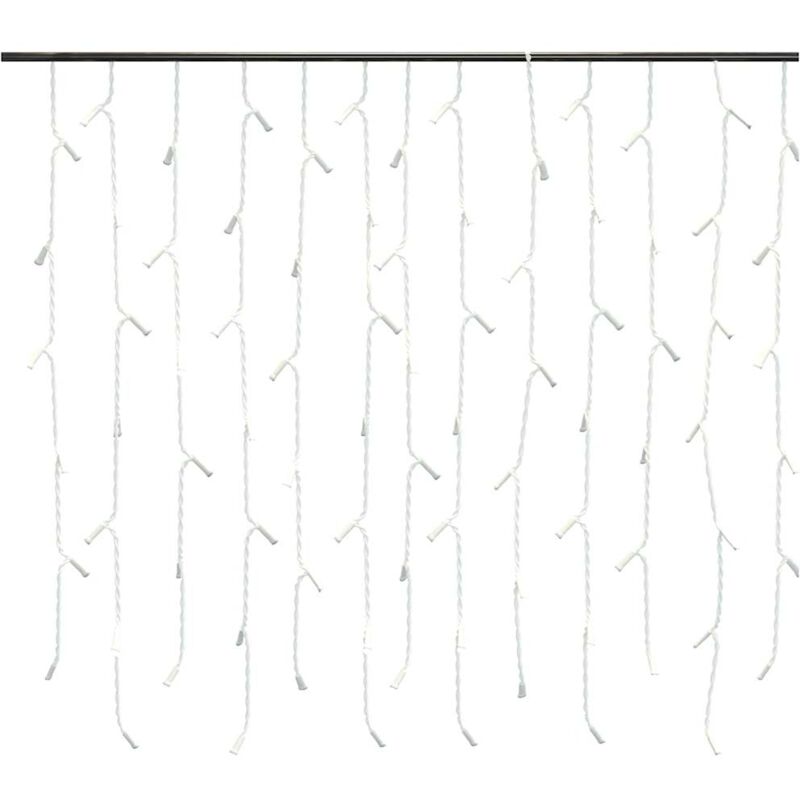 Vidaxl - Rideau lumineux à glaçons led 10m 400LED Blanc chaud 8fonctions