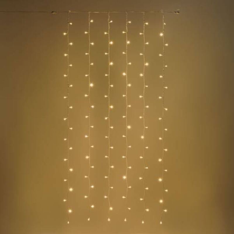 Rideau lumineux L1m H3m 180 LED blanc chaud prolongeable IP44 SMART Connect 31V Lotti