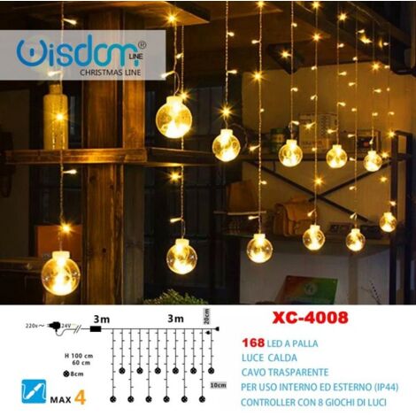 Goodzaz 4Mx0.6M Rideau Lumineux LED (20 Ensembles MAX.) Extensible