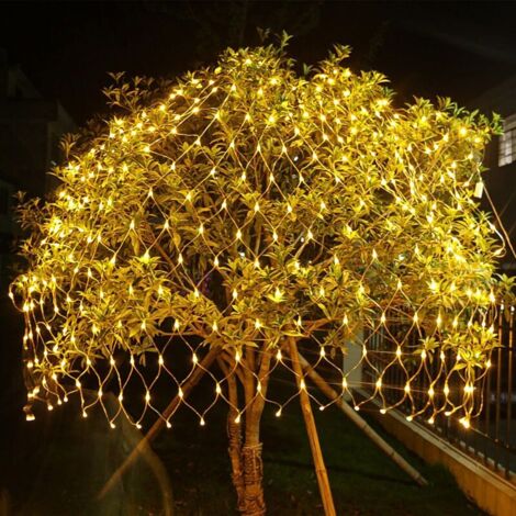 Rideau lumineux - Filet d'éclairage - Éclairage de jardin - Guirlande lumineuse de Noël - Filet d'éclairage LED - 200 LED - 8 modes d'éclairage - Étanchéité IP44 - 2 x 2 mètres