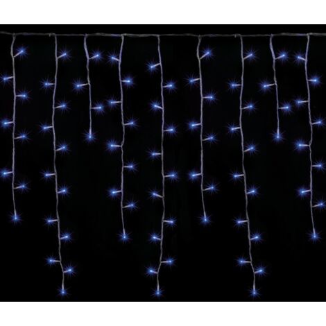 Rideau lumineux LED stalactite - 10 m - Bleu