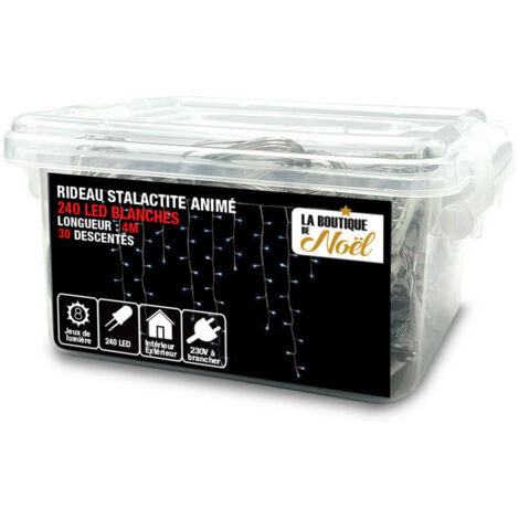 Rideau lumineux LED stalactite