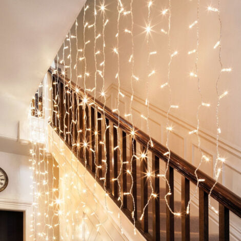 Rideau lumineux scintillant 2m x 2m – 96 LED blanc pur – Alimentation 24V – IP44 pour extérieur – Connectable jusqu'à 3 unités – Millumine