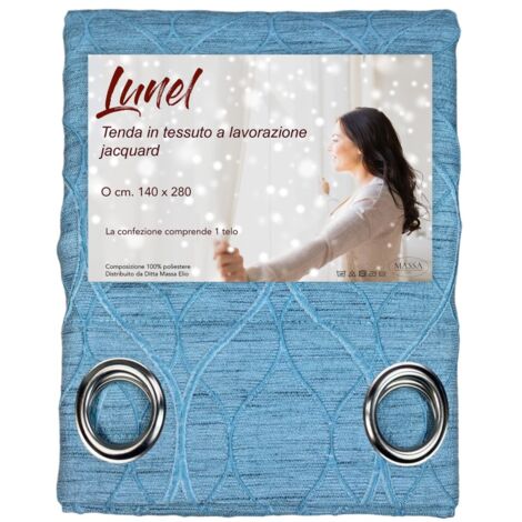 RIDEAU LUNEL en octaneo cm solide. 140X280 COUVERT emballé