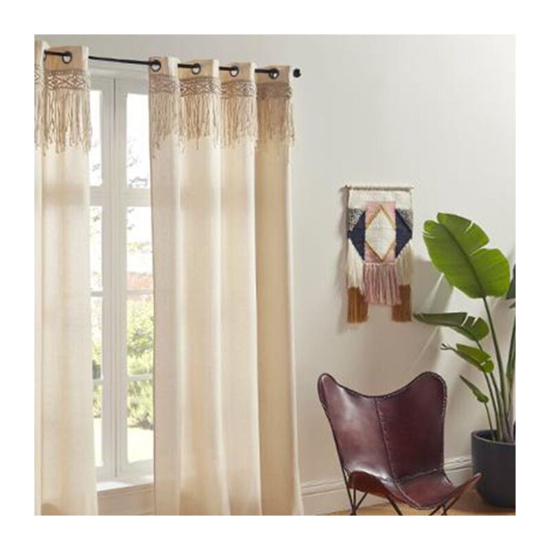Rideau Macramé 'Ritual' 140x260cm Naturel