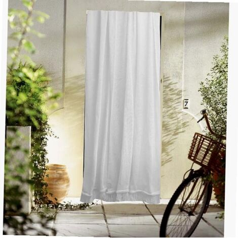 Rideau marseillais tissé blanc 250 x 140 cm – 80% coton – Lavable en machine à 30° – Fabrication française – Poyet Motte