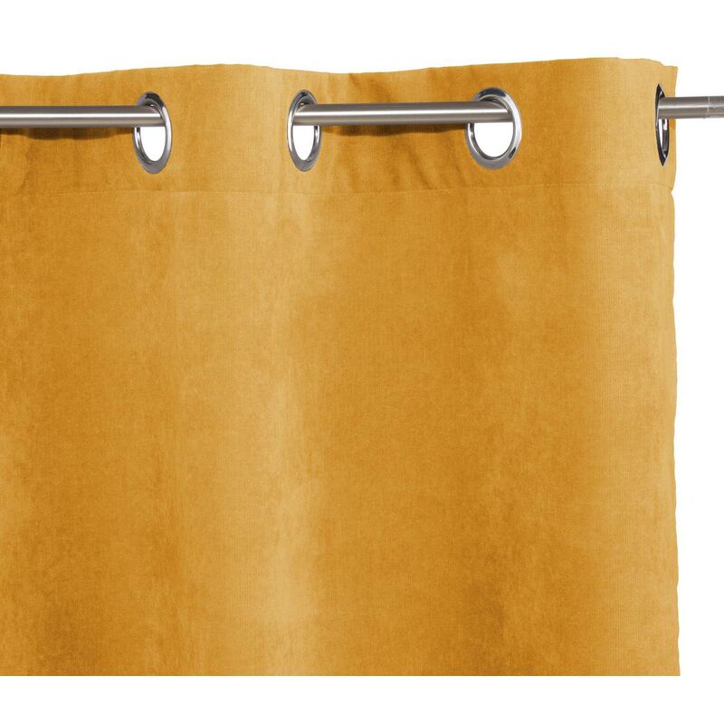 Rideau Mémories jaune moutarde 140x260cm Atmosphera créateur d'intérieur