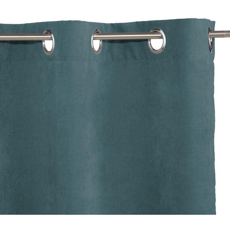 Rideau Mémories bleu canard 140x260cm Atmosphera créateur d'intérieur