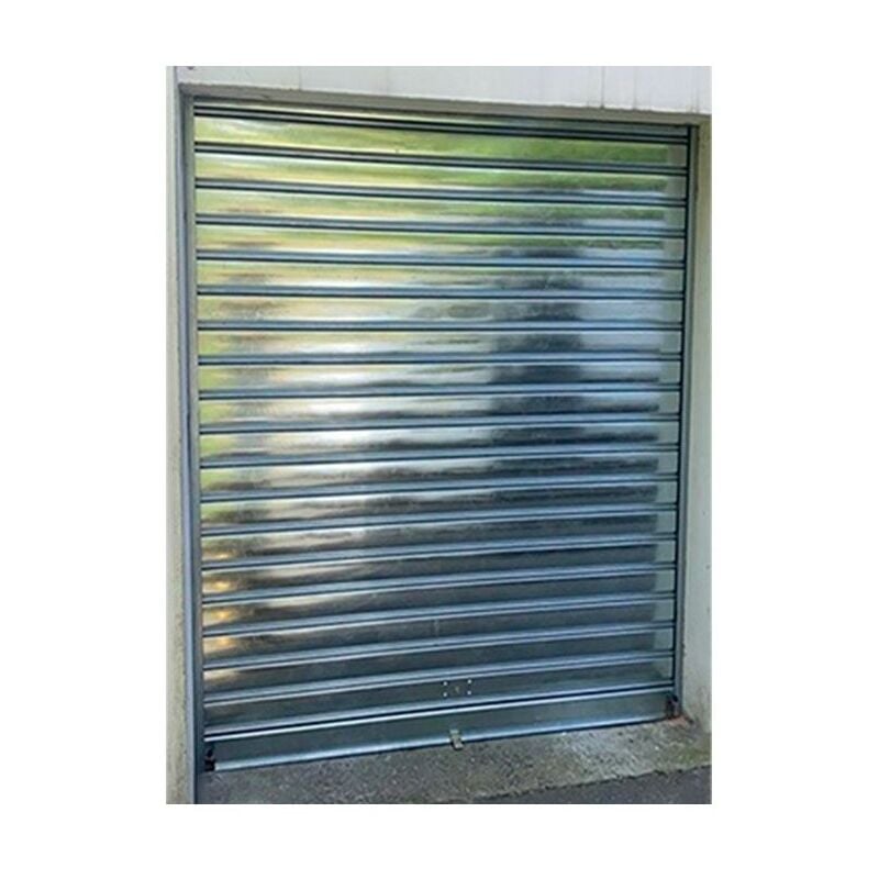 4M - Rideau Métallique Galvanisé Manuel Lames Pleines 7/10ème L1500 H2000 classic