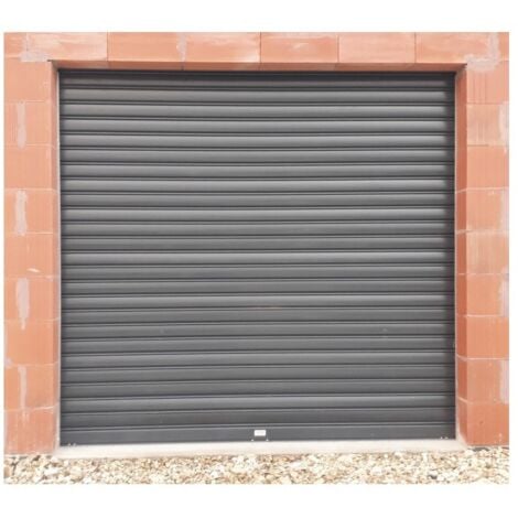 Rideau Métallique Gris RAL7016 Motorisé 220V Lames Pleines 7/10ème L2000 H2000 CLASSIC