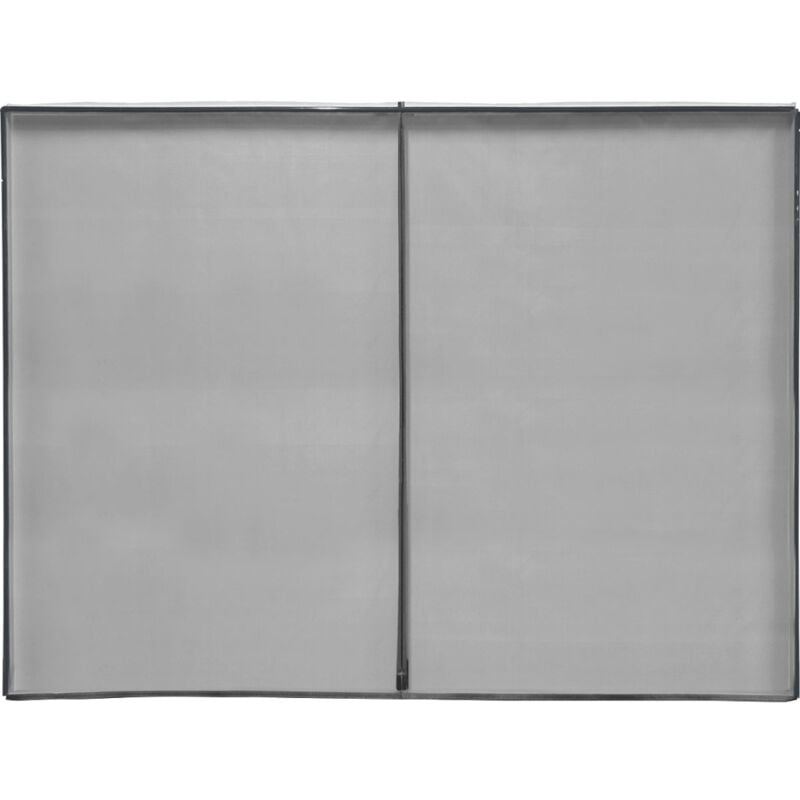 Rideau moustiquaire aimantée LUANCE spécial baie vitrée 300x220cm gris - LUANCE