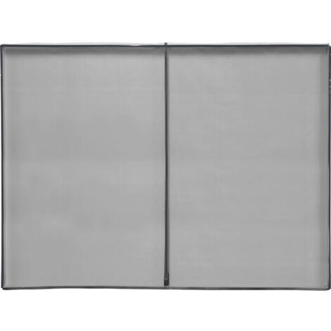 Rideau moustiquaire aimanté 300x220cm gris – Protection contre les insectes – Circulation d'air optimale – Pour baies vitrées