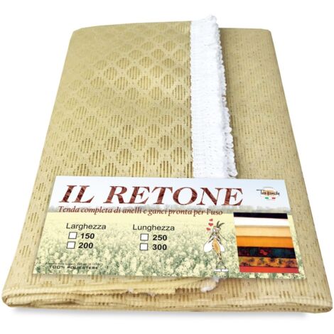 RIDEAU MOUSTIQUAIRE DE L'EXTÉRIEUR: JARDIN, BALCON DIAMANT ROYAUME-UNI BEIGE CM.150X250 QUALITÉ EXTRA