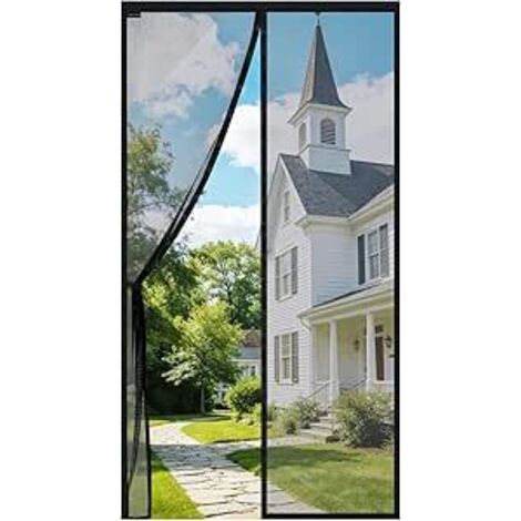Rideau moustiquaire magnétique porte-fenêtre 120×210 cm – Maille ultra fine, fermeture aimantée, sans perçage