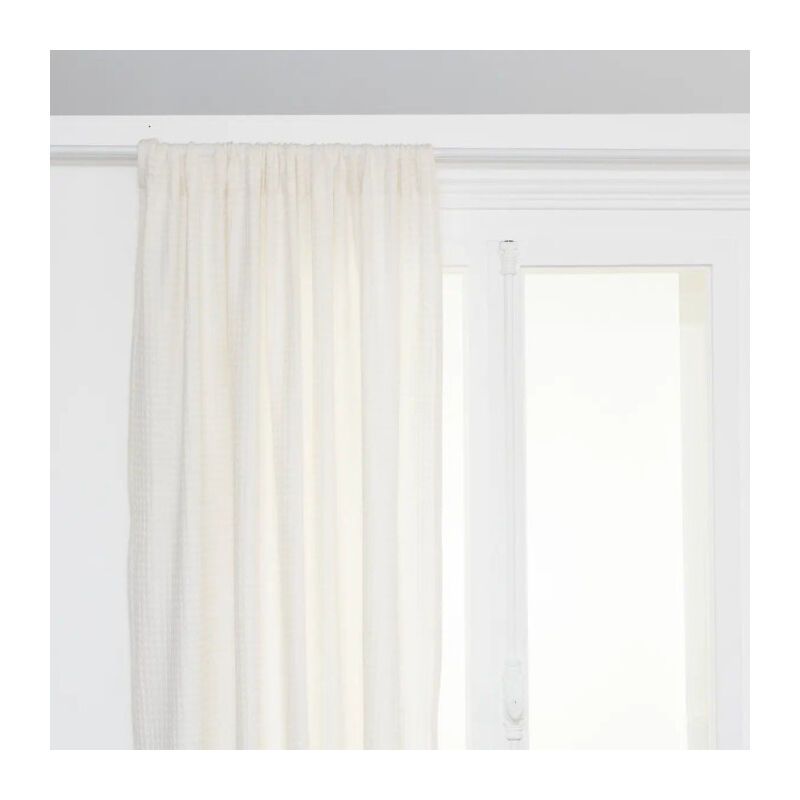 Rideau Nid d'Abeille 'Widdy' 130x260cm Blanc