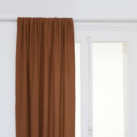 Rideau Nid d'Abeille "Widdy" 130x260cm Terracotta