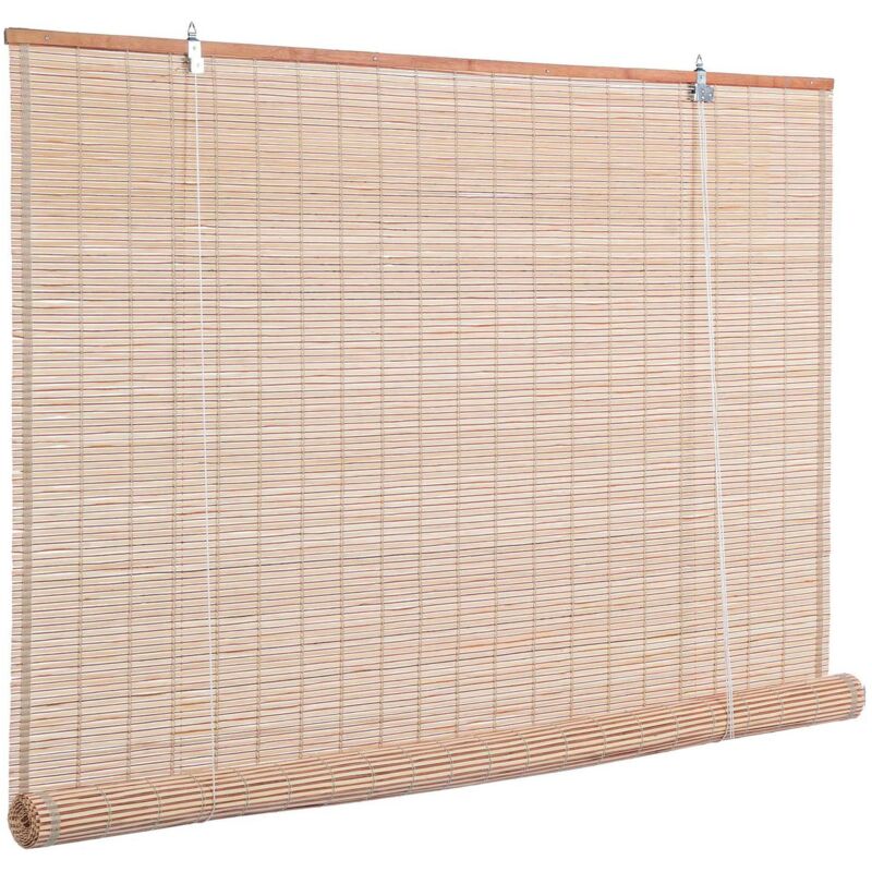 Bizzotto - Tenda Decorativa Nizza Marrone 150x260h in Bamboo e Legno