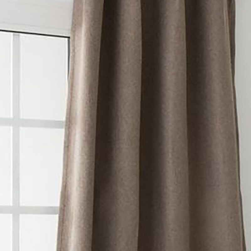 Homemaison - Rideau obscurcissant et isolant à galon fronceur Taupe 140x260 cm