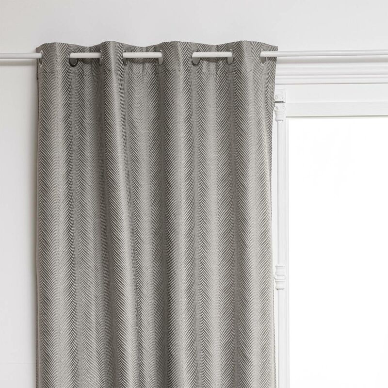 Rideau occultant Dana140x260cm beige Jacquard Atmosphera créateur d'intérieur