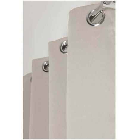 Rideau occultant 140 x 240 cm – Lourd et solide – Œillets pour installation rapide – Couleur taupe clair