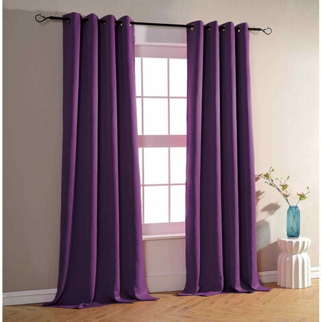 Rideau occultant 140 x 260 cm couleurs Cosy   - 10 Panneaux occultant