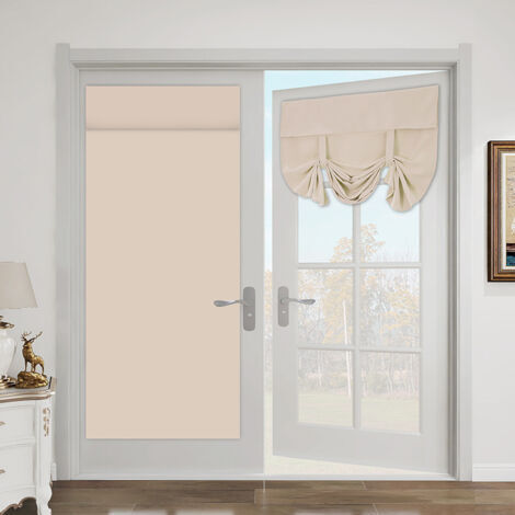 Rideau occultant 66 x 173 cm, beige, 1 pièce Rideau préservant l'intimité et isolant thermiquement Auto-adhésif, aucun perçage nécessaire