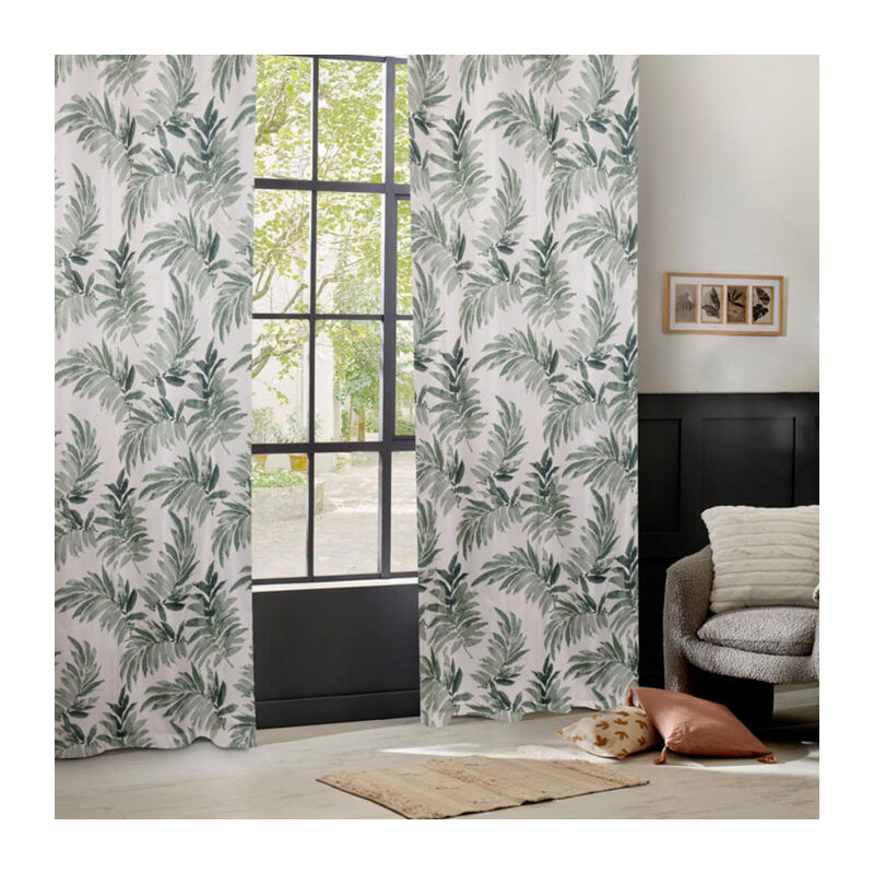 Rideau Occultant à Œillets "Elena" 135x260cm Vert